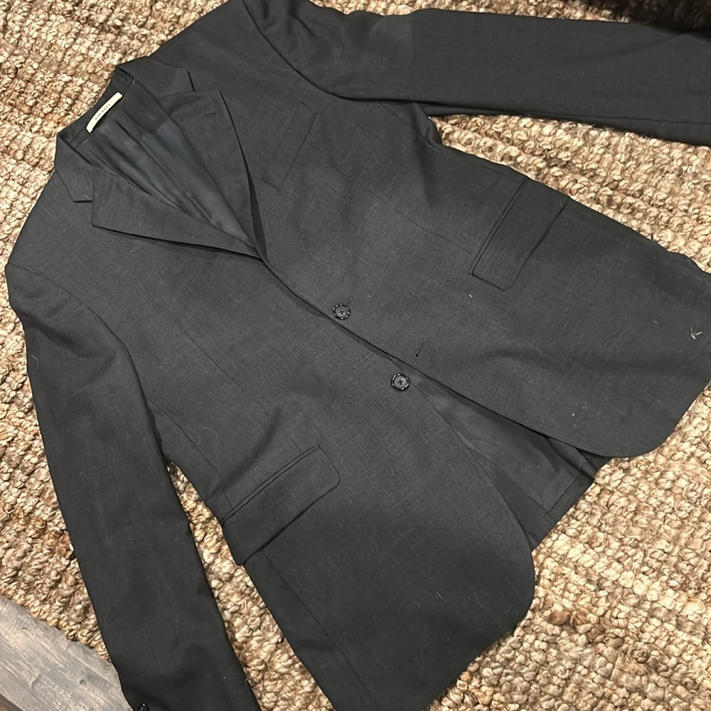 Burberry London Grey 100% Wool Suit Jacket Size 42 Long